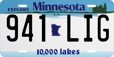 MN license plate 941LIG
