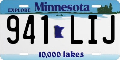 MN license plate 941LIJ