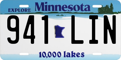 MN license plate 941LIN
