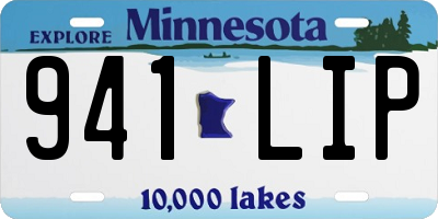 MN license plate 941LIP