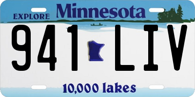 MN license plate 941LIV