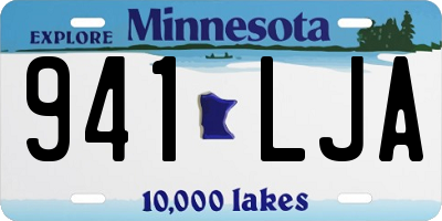 MN license plate 941LJA