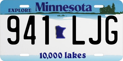 MN license plate 941LJG