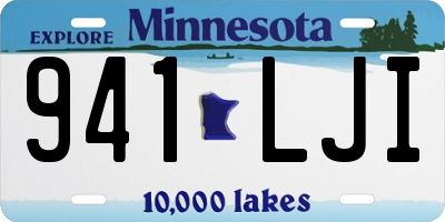 MN license plate 941LJI