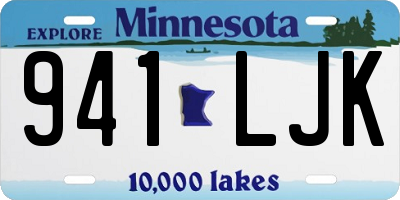 MN license plate 941LJK