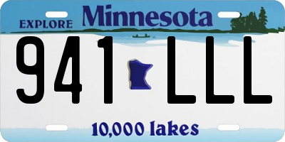 MN license plate 941LLL