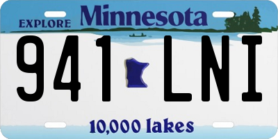 MN license plate 941LNI