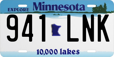 MN license plate 941LNK