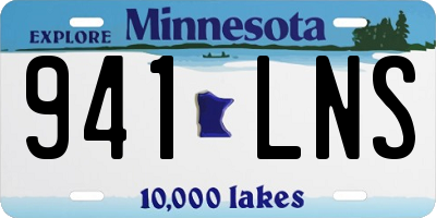 MN license plate 941LNS