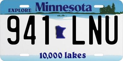 MN license plate 941LNU