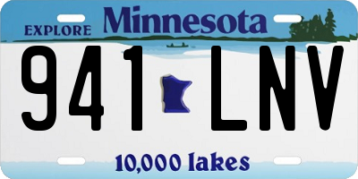 MN license plate 941LNV