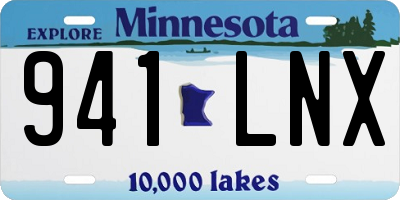 MN license plate 941LNX
