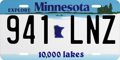 MN license plate 941LNZ
