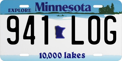MN license plate 941LOG