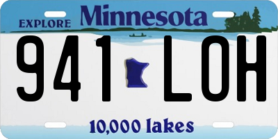 MN license plate 941LOH