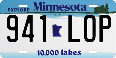 MN license plate 941LOP