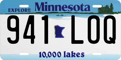 MN license plate 941LOQ