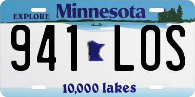 MN license plate 941LOS