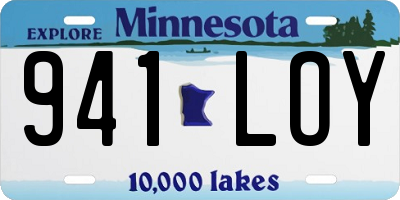 MN license plate 941LOY