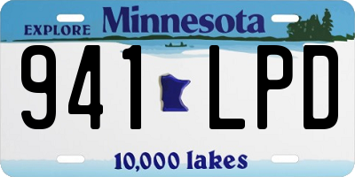 MN license plate 941LPD