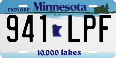 MN license plate 941LPF