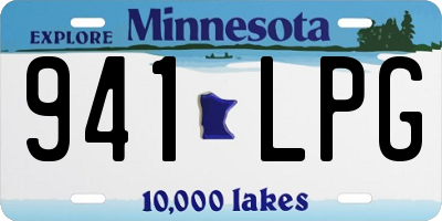 MN license plate 941LPG
