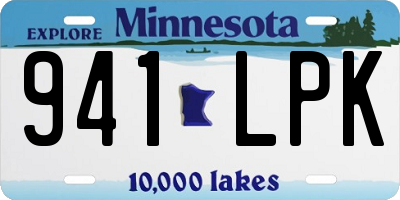 MN license plate 941LPK