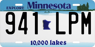 MN license plate 941LPM
