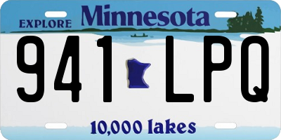MN license plate 941LPQ