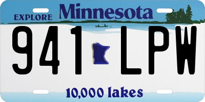MN license plate 941LPW