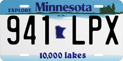 MN license plate 941LPX