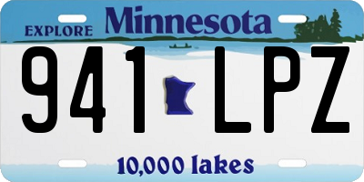 MN license plate 941LPZ