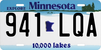 MN license plate 941LQA