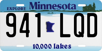 MN license plate 941LQD
