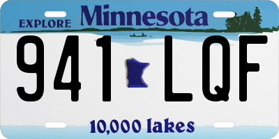 MN license plate 941LQF