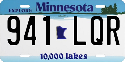MN license plate 941LQR