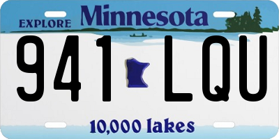 MN license plate 941LQU