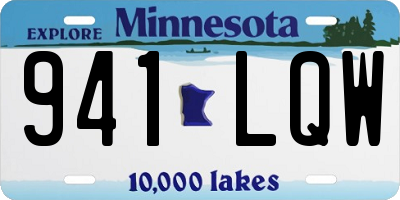 MN license plate 941LQW