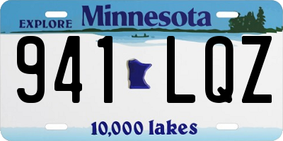 MN license plate 941LQZ