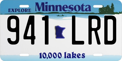 MN license plate 941LRD