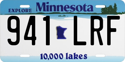 MN license plate 941LRF