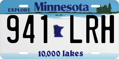 MN license plate 941LRH
