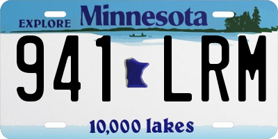 MN license plate 941LRM
