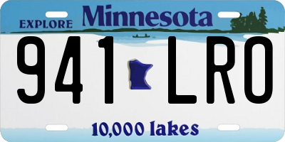 MN license plate 941LRO