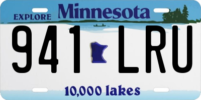 MN license plate 941LRU