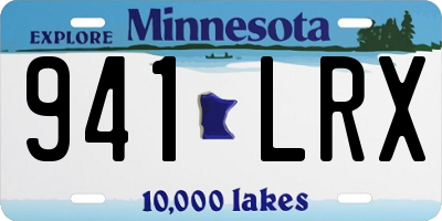 MN license plate 941LRX