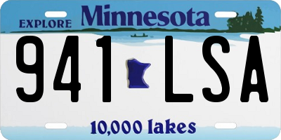 MN license plate 941LSA