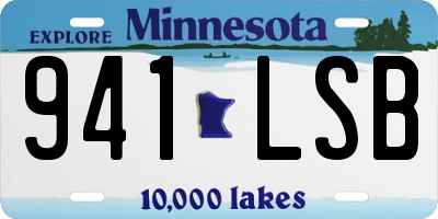 MN license plate 941LSB
