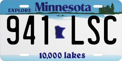MN license plate 941LSC
