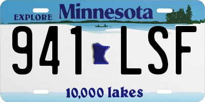 MN license plate 941LSF